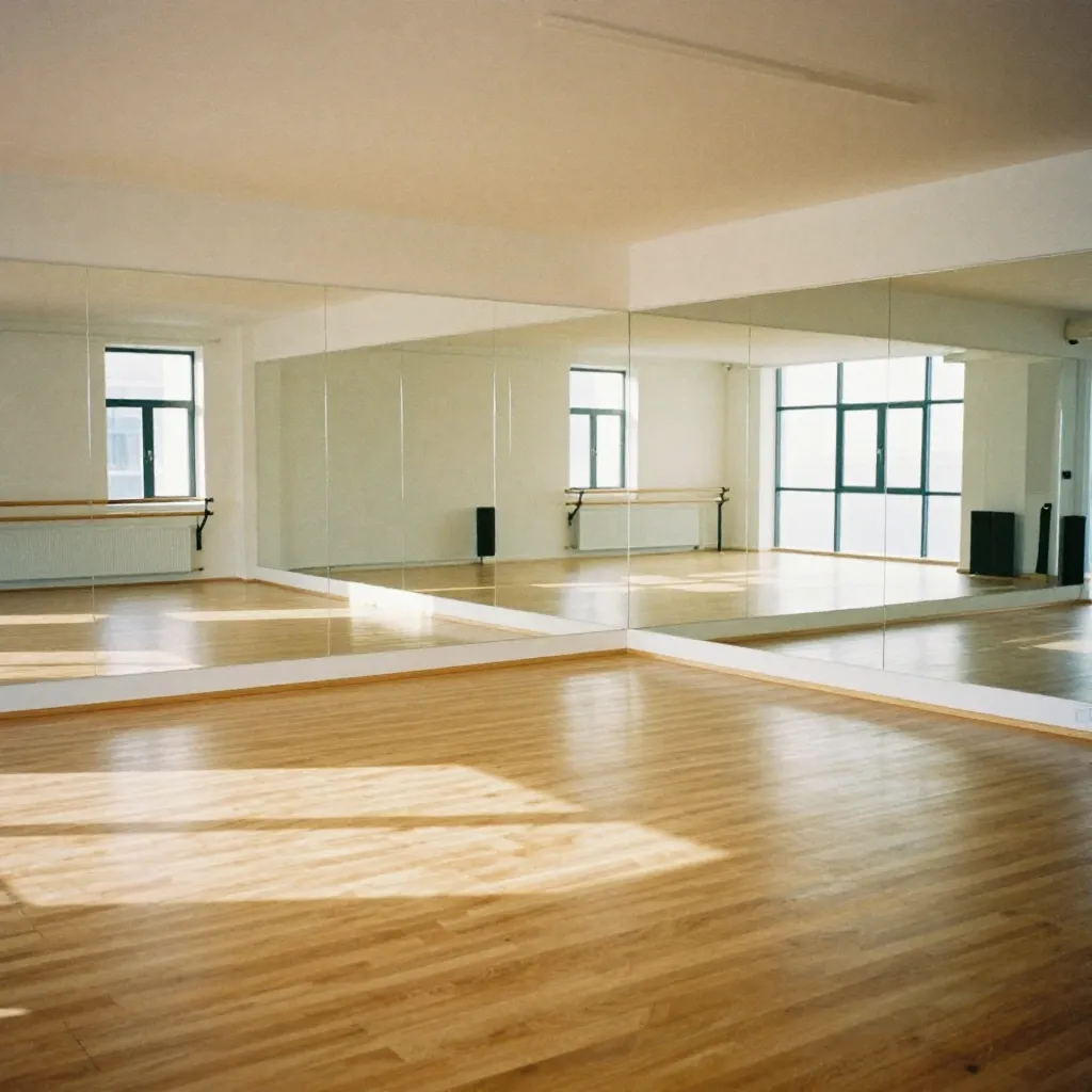 Moderne dansstudio met professionele vloer